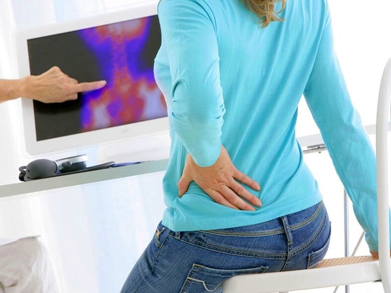 back pain with lumbar osteonecrosis