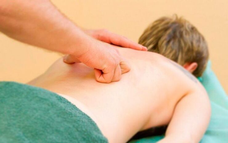 Perform chest and back massage to treat osteoarthritis